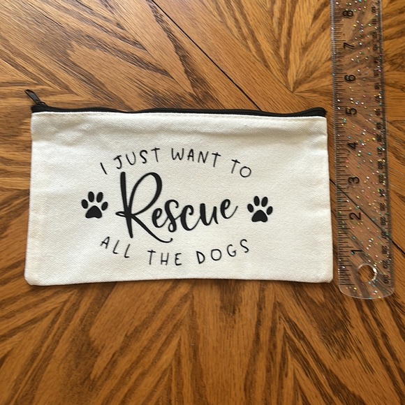 Cosmetic Bag - RESCUE ALL THE DOGS (: New - Picture 6 of 14
